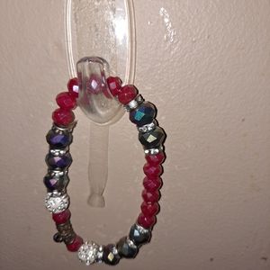Handcrafted beaded bracelet red